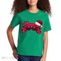Christmas Controller Gamer Gift Kids T-Shirt thumb 2