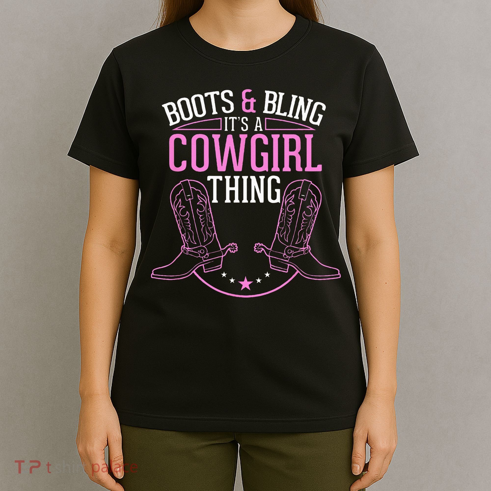 Cute Country Girl Boots Bling Its A Cowgirl Thing T-Shirt