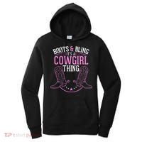 Cute Country Girl Boots Bling Its A Cowgirl Thing Women's Hoodie thumb 0