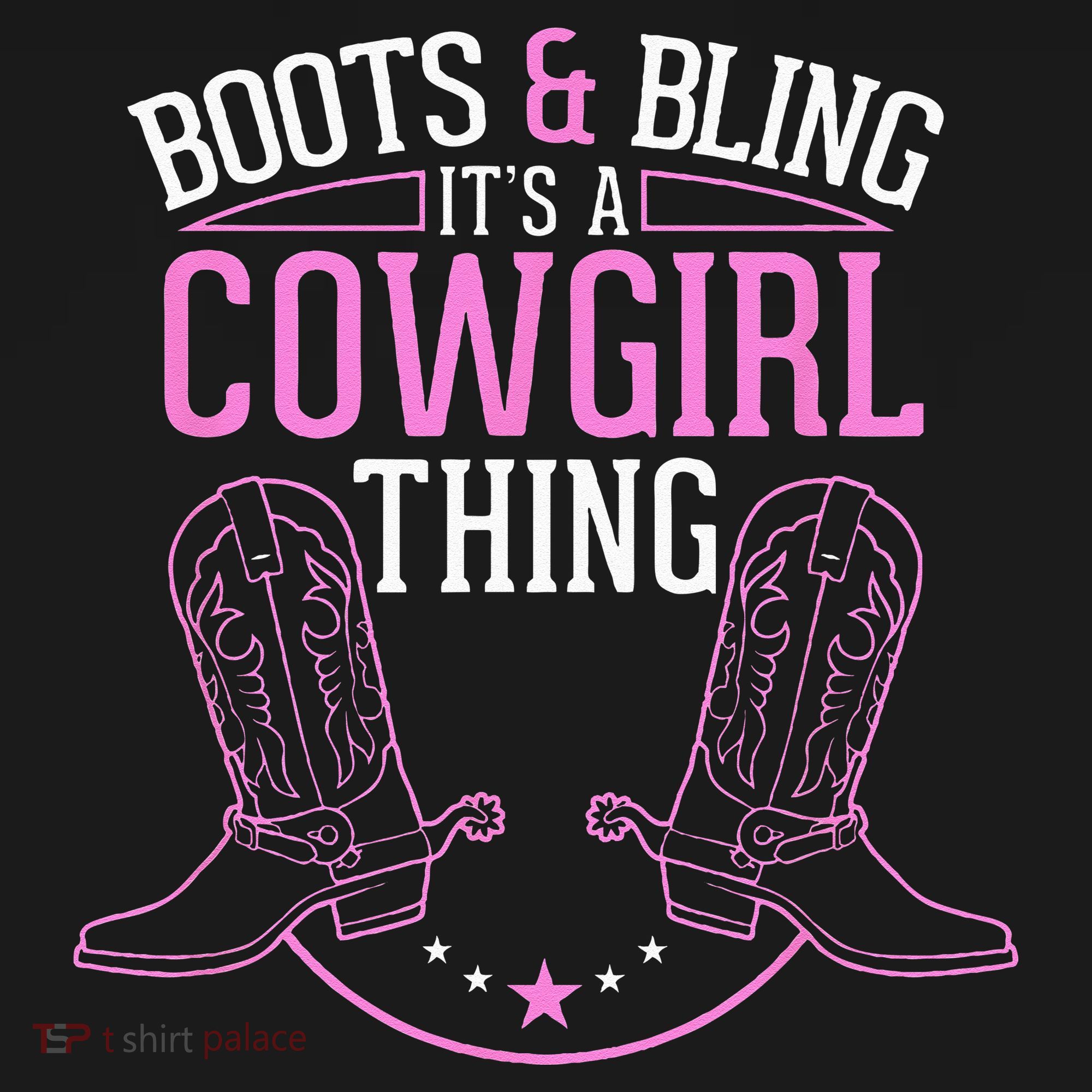 Cute Country Girl Boots Bling Its A Cowgirl Thing Women's Hoodie