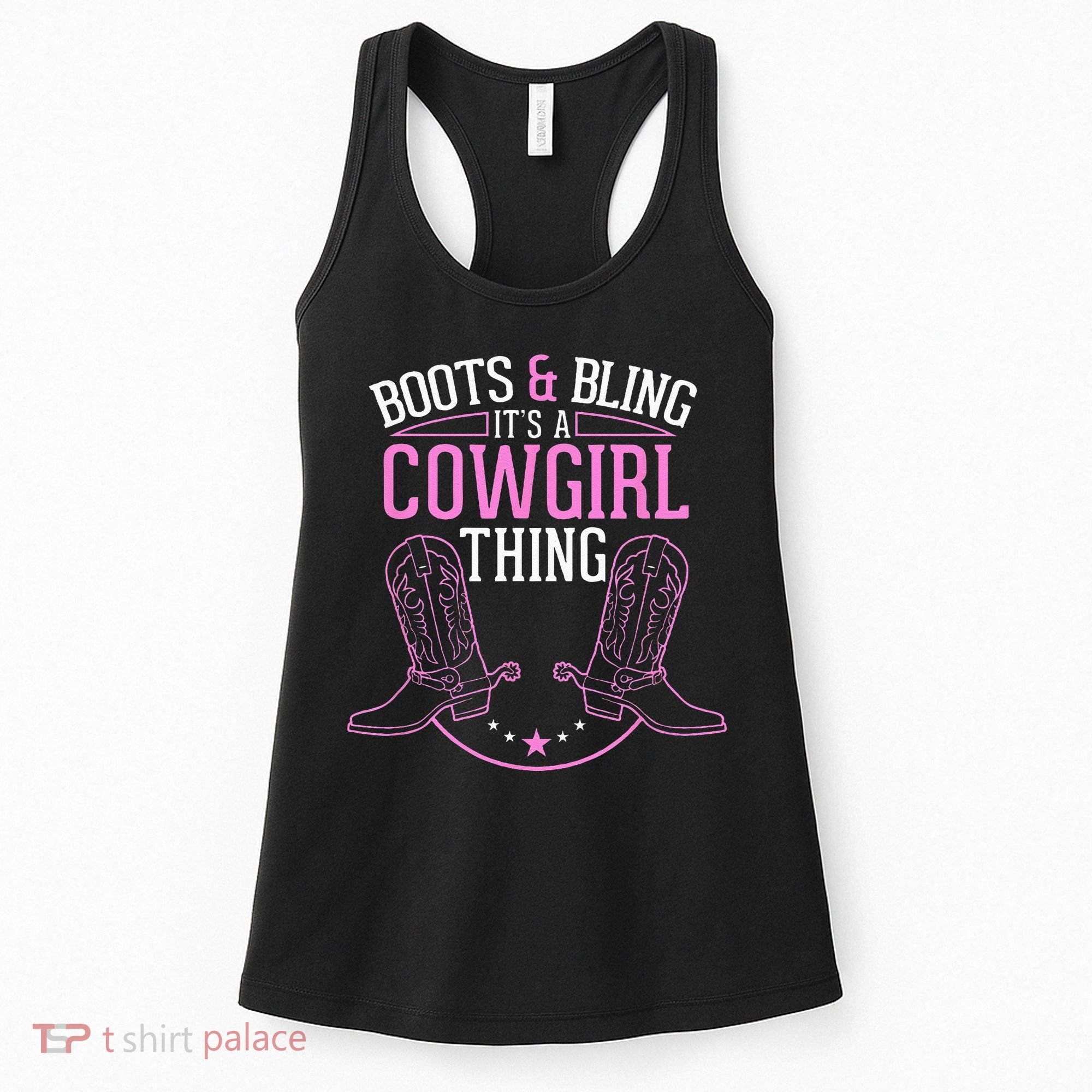 Cute Country Girl Boots Bling Its A Cowgirl Thing Women's Tank Top