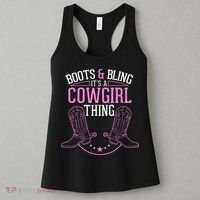 Cute Country Girl Boots Bling Its A Cowgirl Thing Women's Tank Top thumb 3