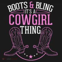 Cute Country Girl Boots Bling Its A Cowgirl Thing Women's Tank Top thumb 5