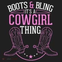 Cute Country Girl Boots Bling Its A Cowgirl Thing Hat thumb 2
