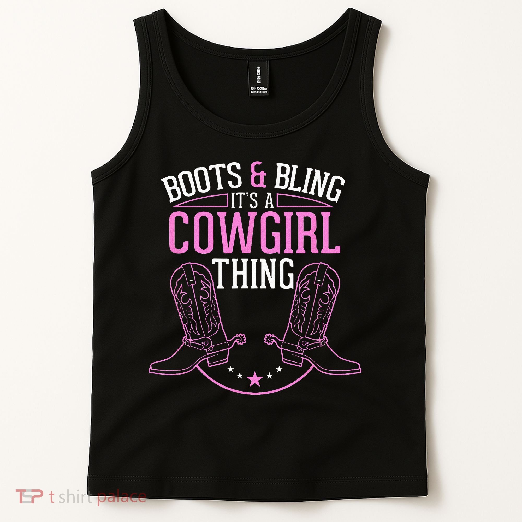 Cute Country Girl Boots Bling Its A Cowgirl Thing Tank Top