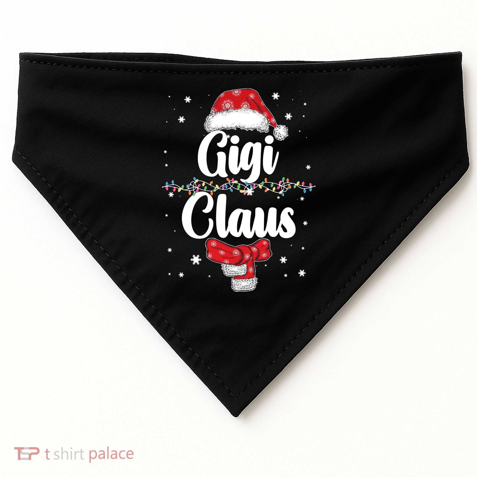 Cute Christmas Gigi Claus USA-Made Doggie Bandana