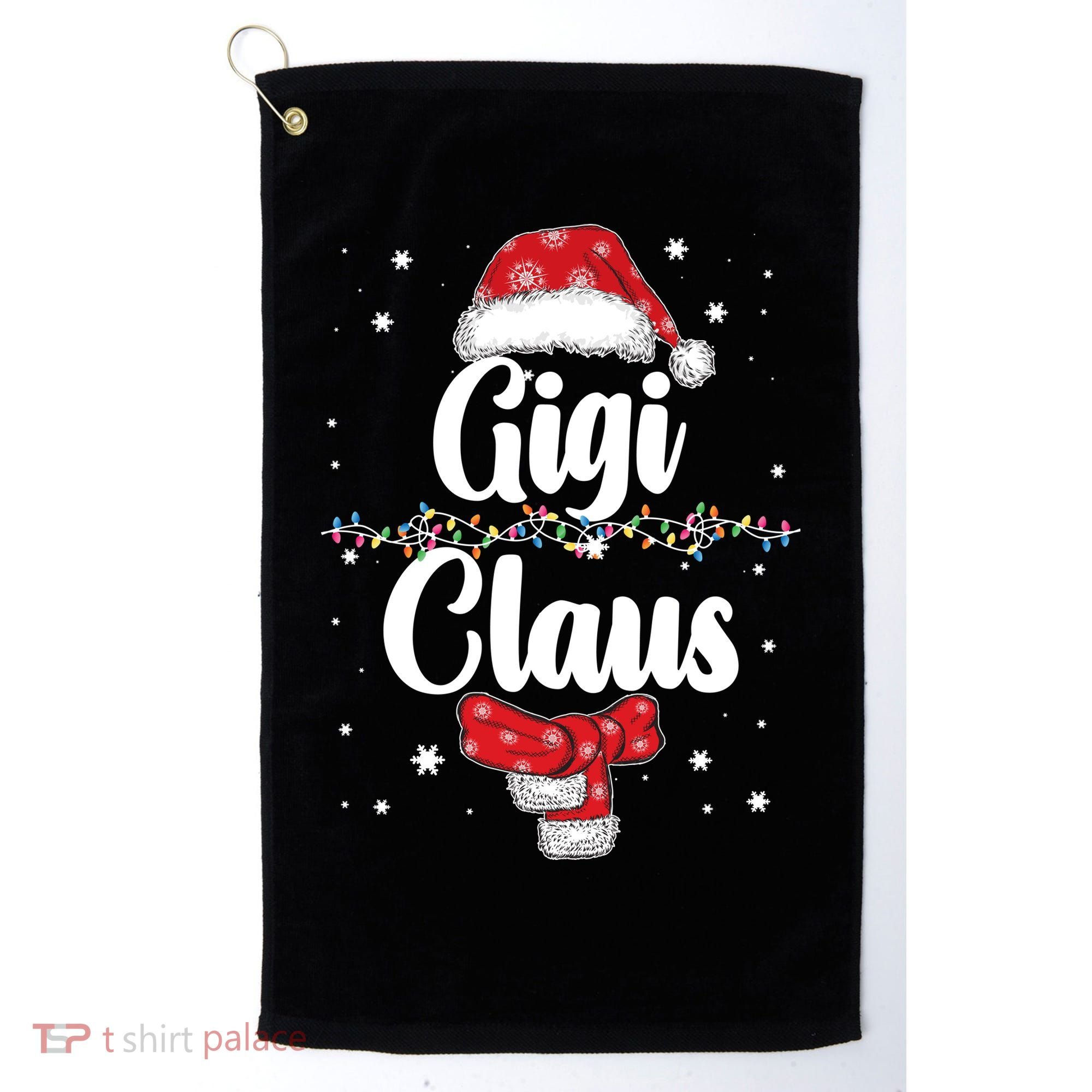 Cute Christmas Gigi Claus Golf Towel