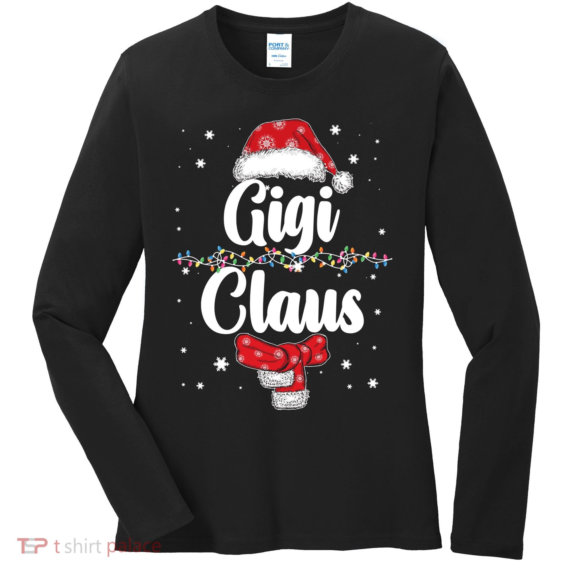 Cute Christmas Gigi Claus Women's Long Sleeve Shirt