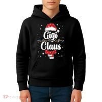 Cute Christmas Gigi Claus Kids Hoodie thumb 4