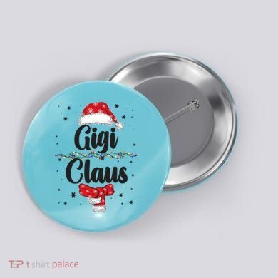 Cute Christmas Gigi Claus Button