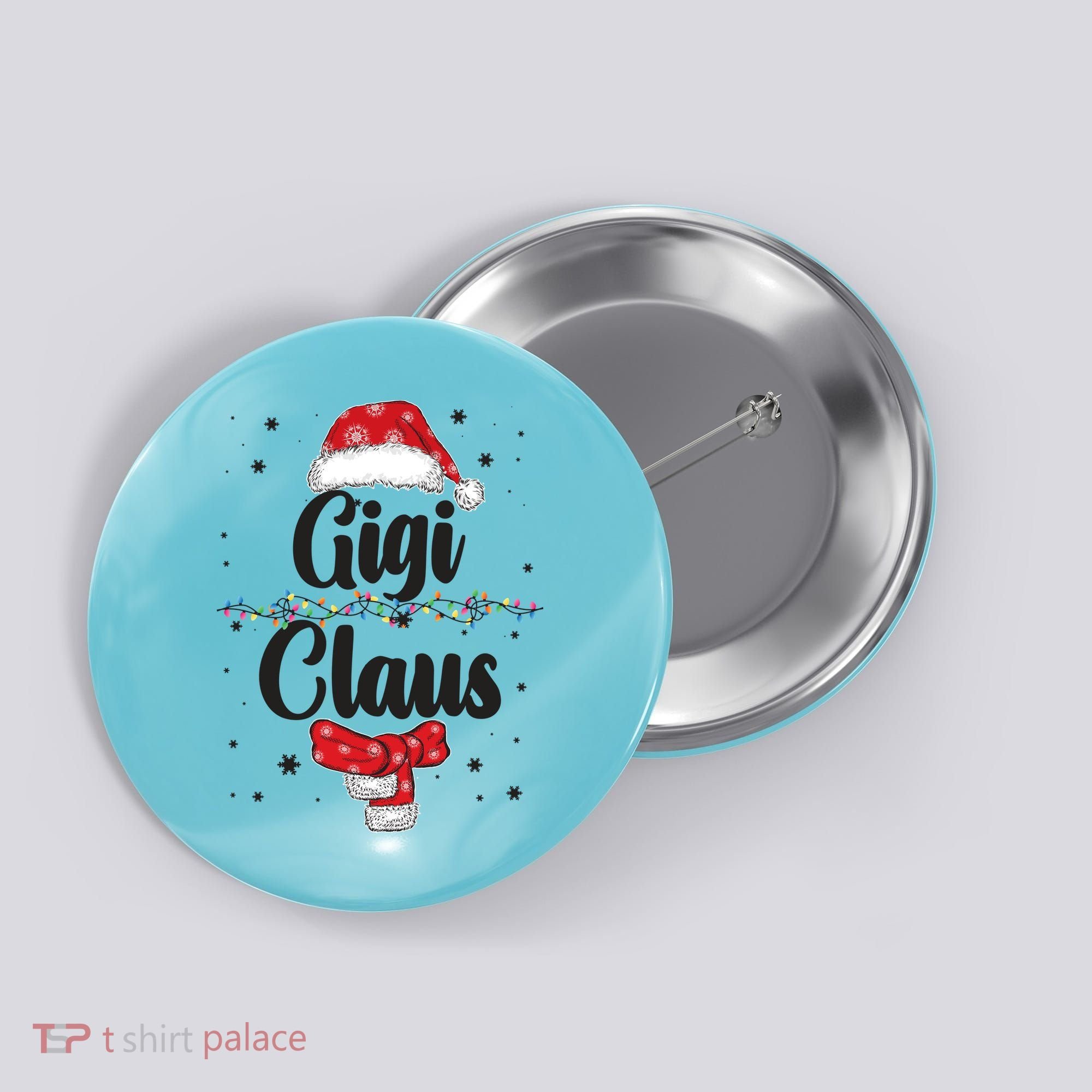 Cute Christmas Gigi Claus Button