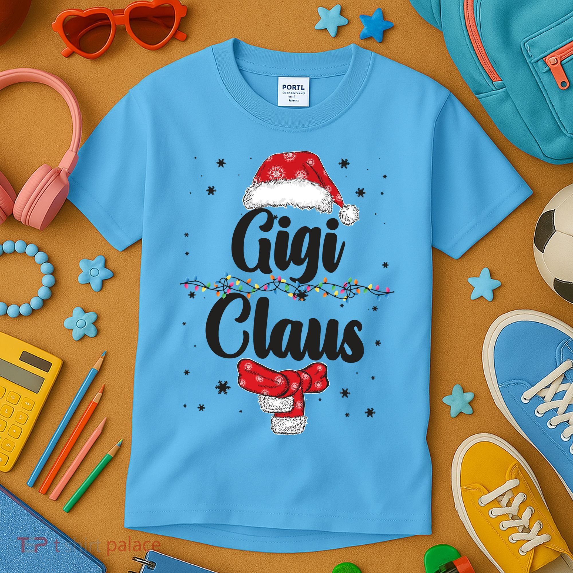Cute Christmas Gigi Claus Kids T-Shirt