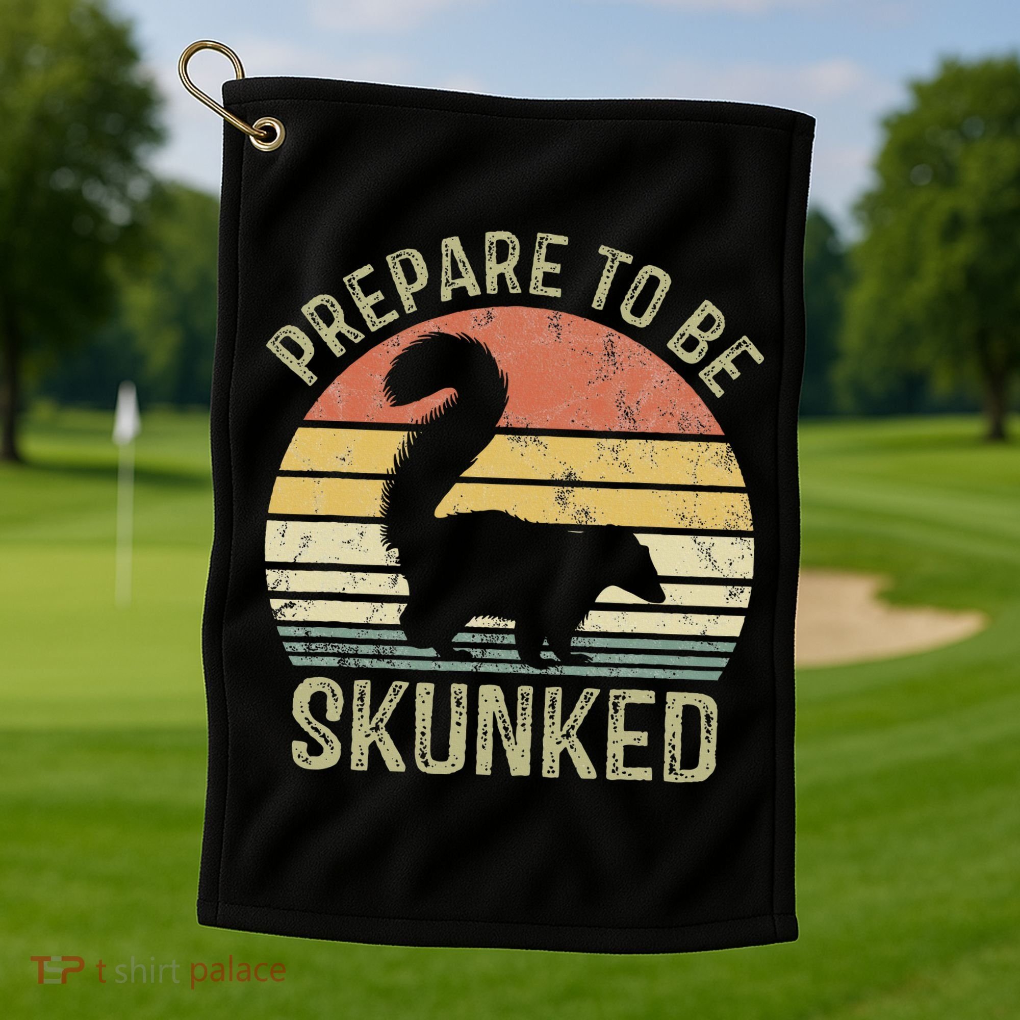 Cribbage Card Game Player Funny Lover Prepare To Be Skunked Golf Towel