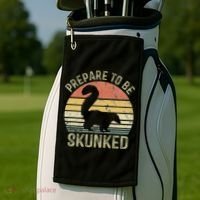 Cribbage Card Game Player Funny Lover Prepare To Be Skunked Golf Towel thumb 2