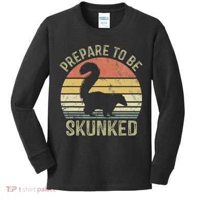 Cribbage Card Game Player Funny Lover Prepare To Be Skunked Kids Long Sleeve Shirt