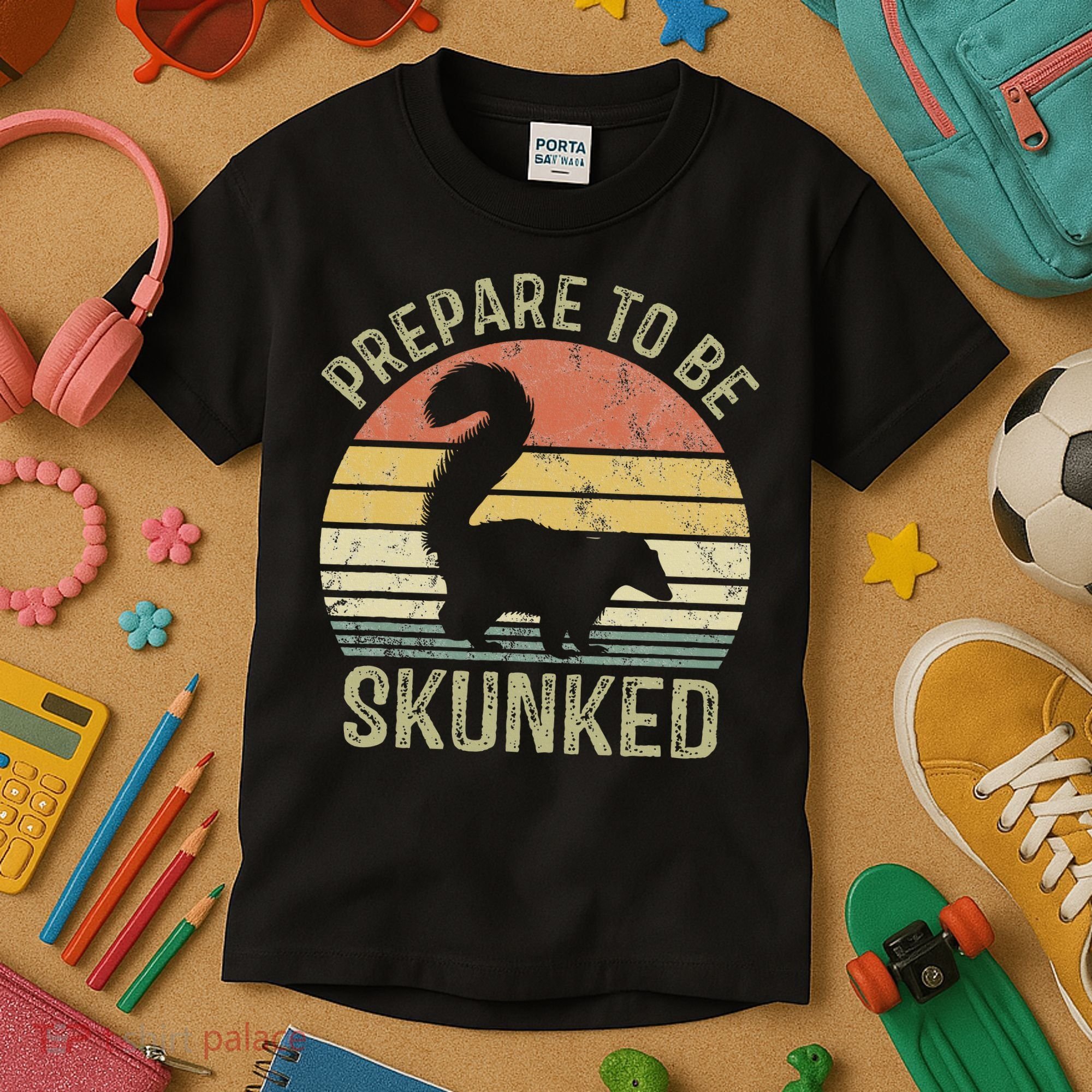 Cribbage Card Game Player Funny Lover Prepare To Be Skunked Kids T-Shirt