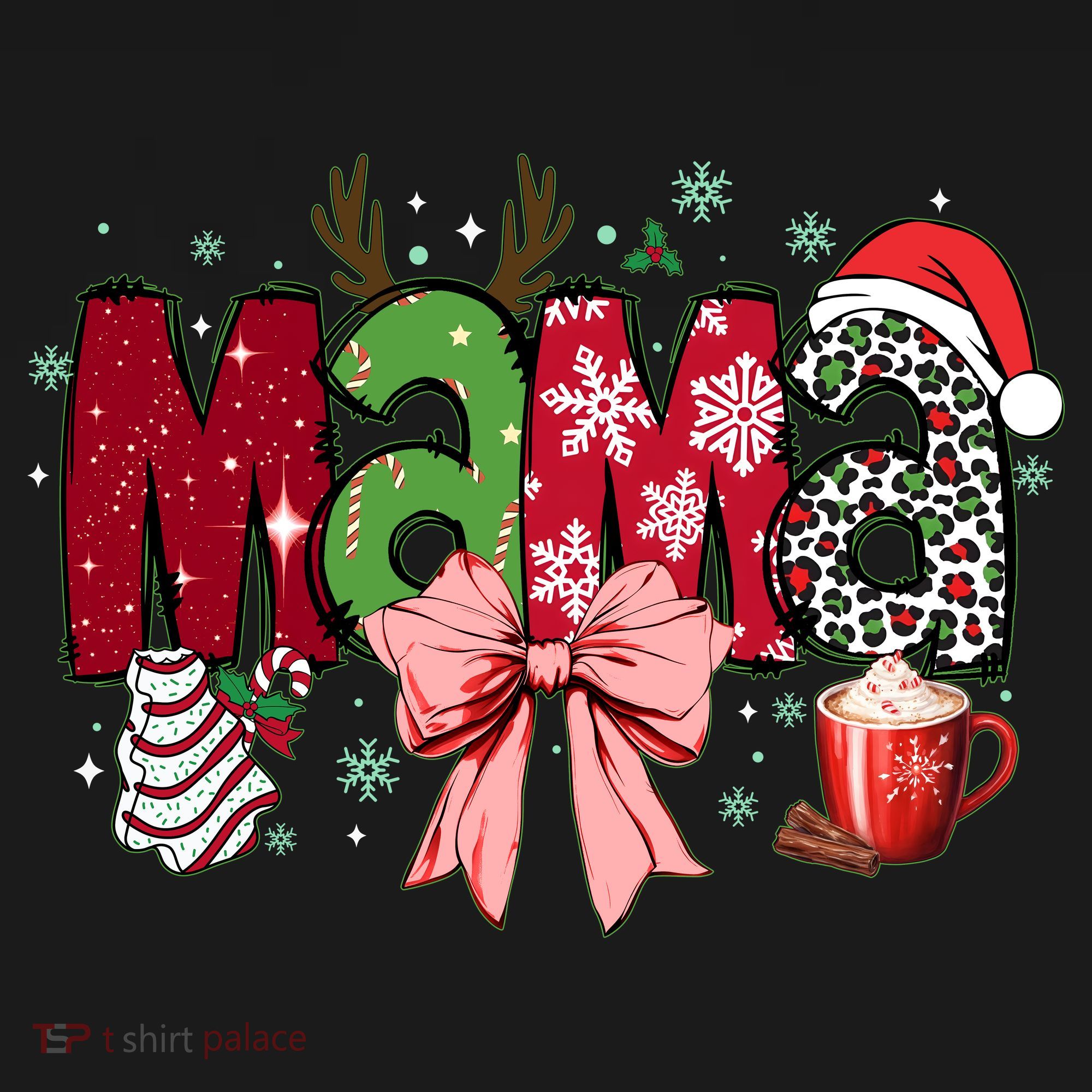 Cute Christmas Holiday Mama Doggie Tank