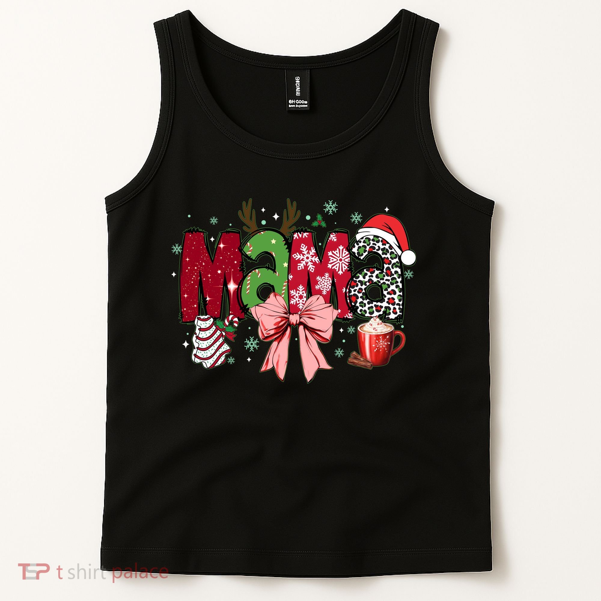 Cute Christmas Holiday Mama Tank Top