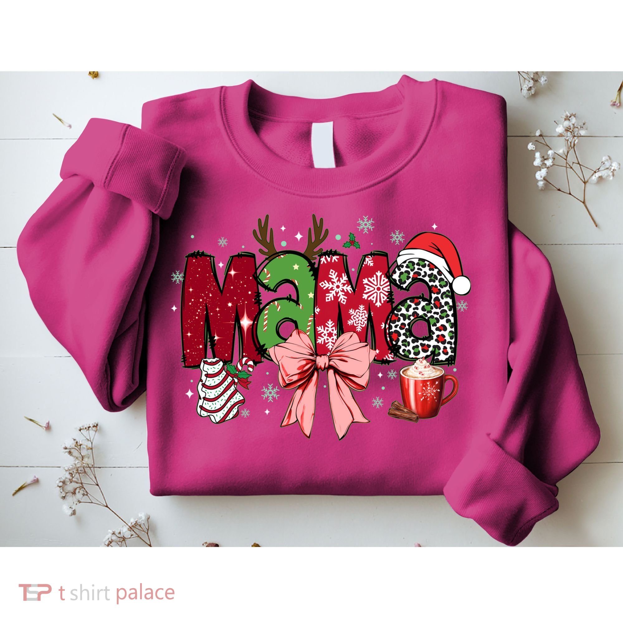 Cute Christmas Holiday Mama Sweatshirt