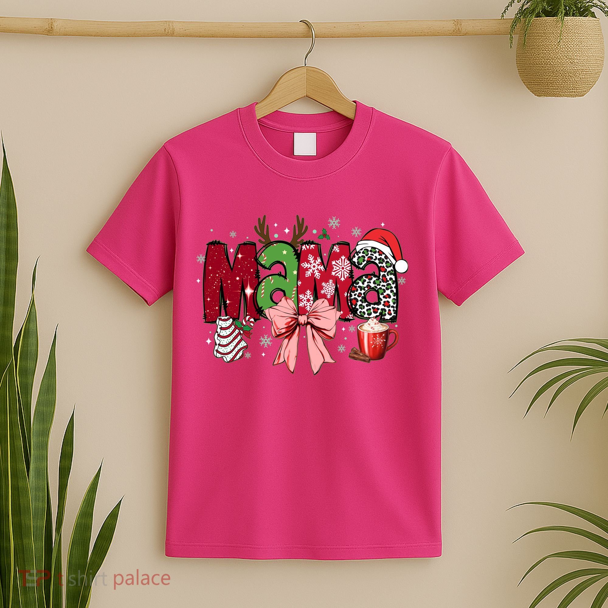 Cute Christmas Holiday Mama T-Shirt