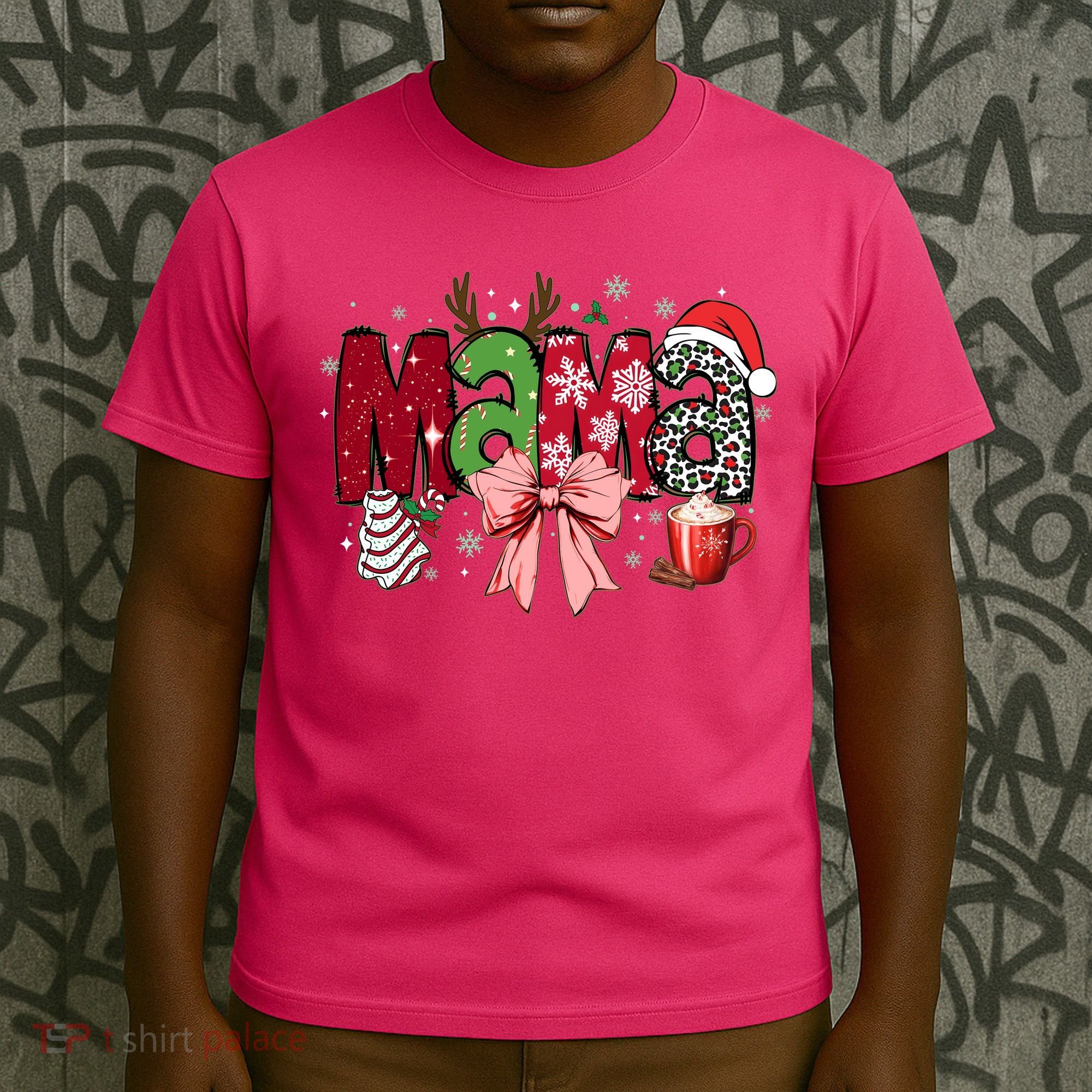 Cute Christmas Holiday Mama T-Shirt