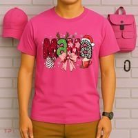 Cute Christmas Holiday Mama T-Shirt thumb 6