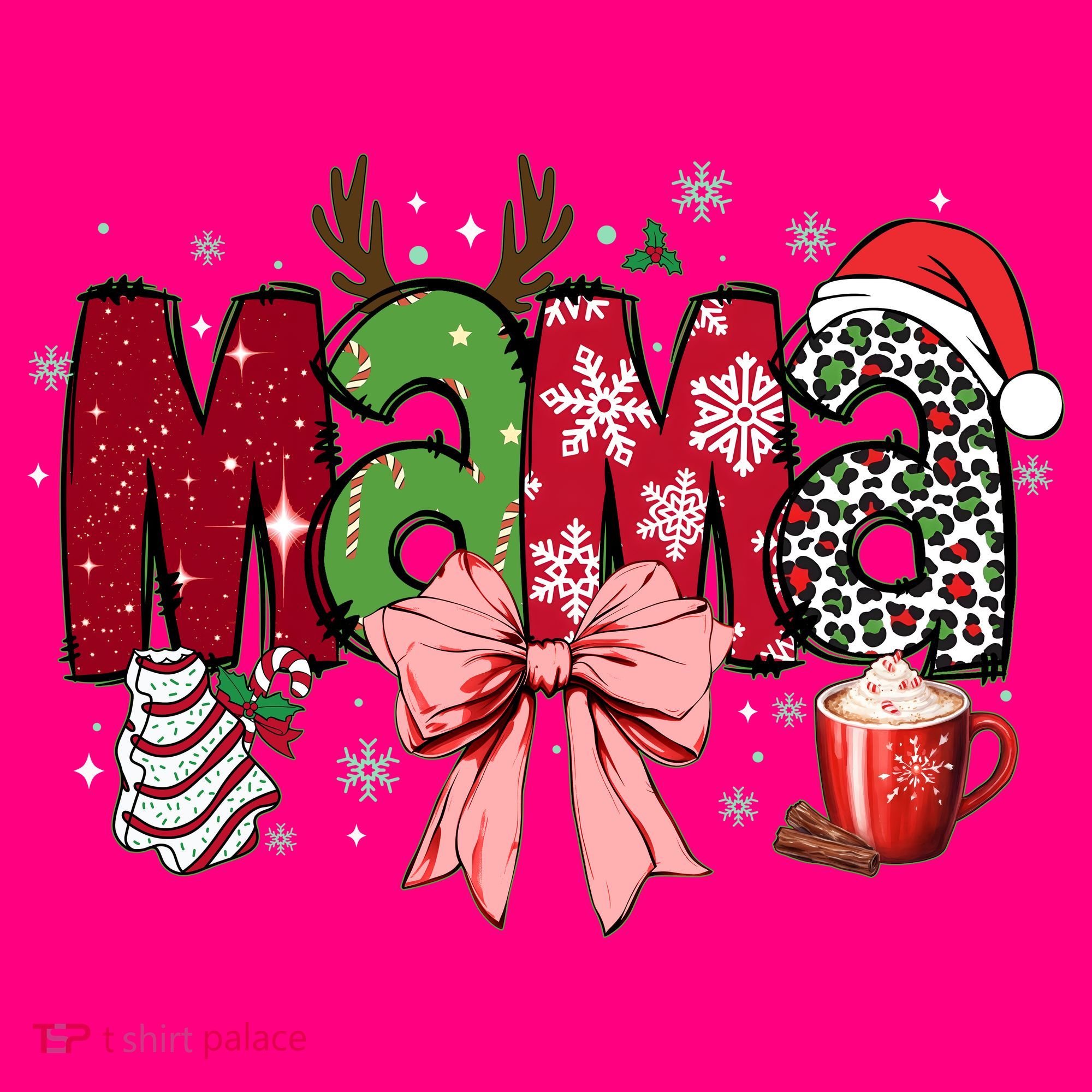 Cute Christmas Holiday Mama Coaster