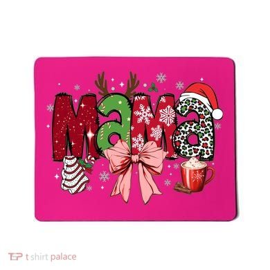 Cute Christmas Holiday Mama Mousepad