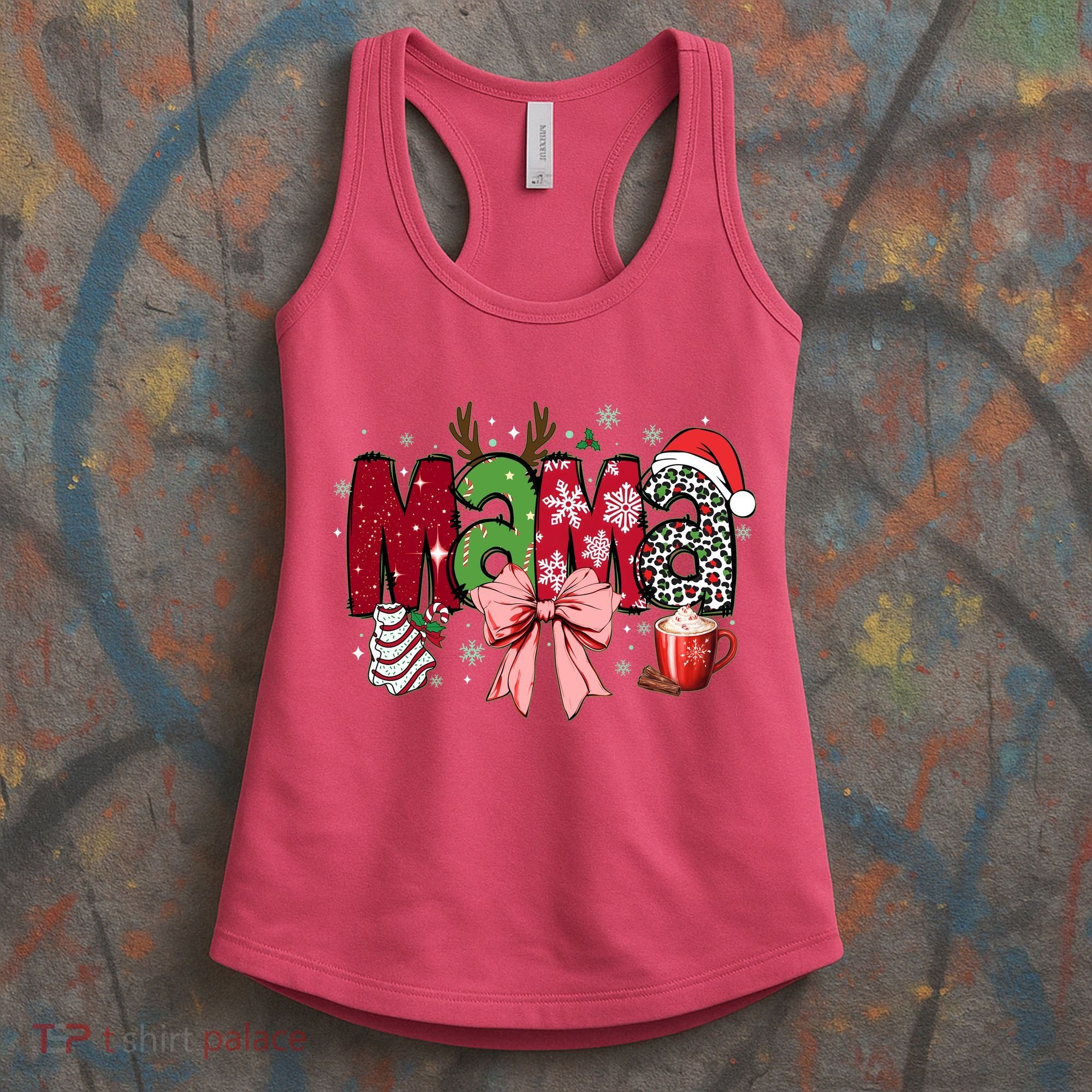 Cute Christmas Holiday Mama Women's Tank Top