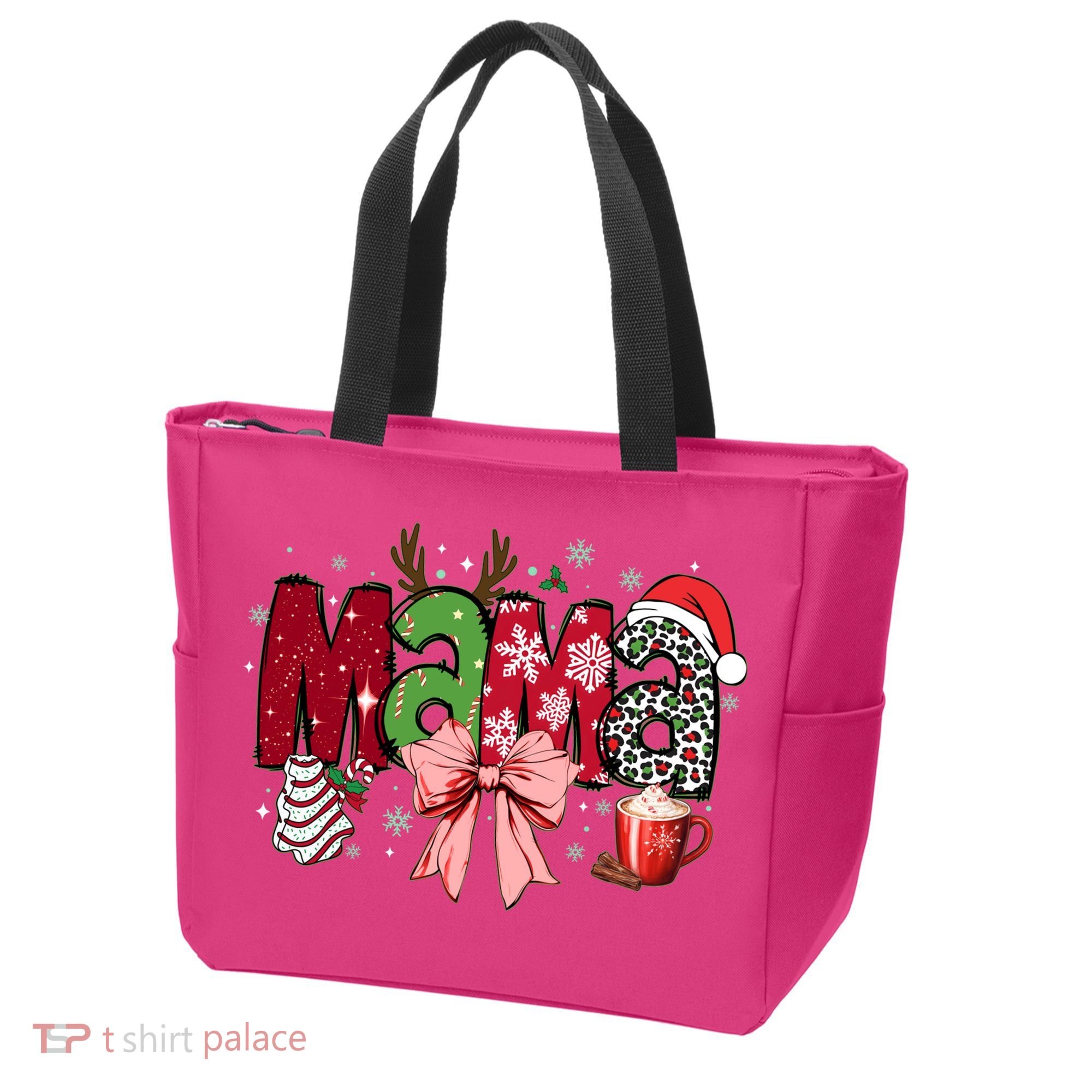 Cute Christmas Holiday Mama Tote Bag