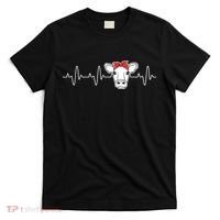 Cattle Cow Heart Valve EKG Heartbeat Cute Cow Lover funny T-Shirt thumb 0