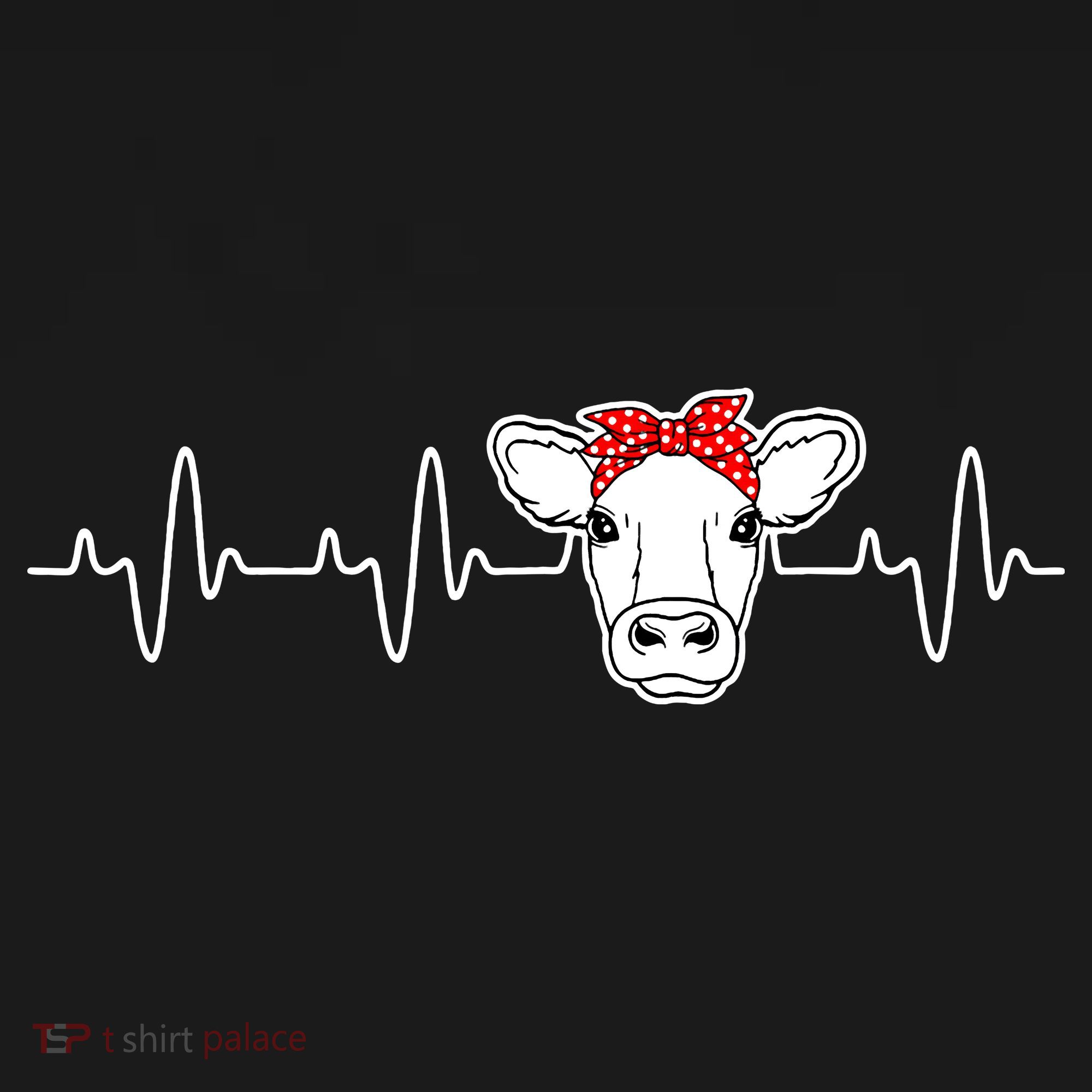 Cattle Cow Heart Valve EKG Heartbeat Cute Cow Lover funny Women's Tank Top