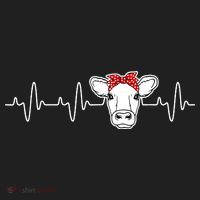Cattle Cow Heart Valve EKG Heartbeat Cute Cow Lover funny Hat thumb 2