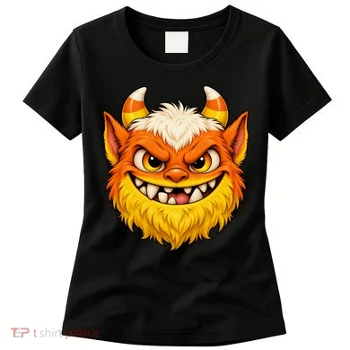 Candy Corn Horn Monster Face Costume Women's T-Shirt