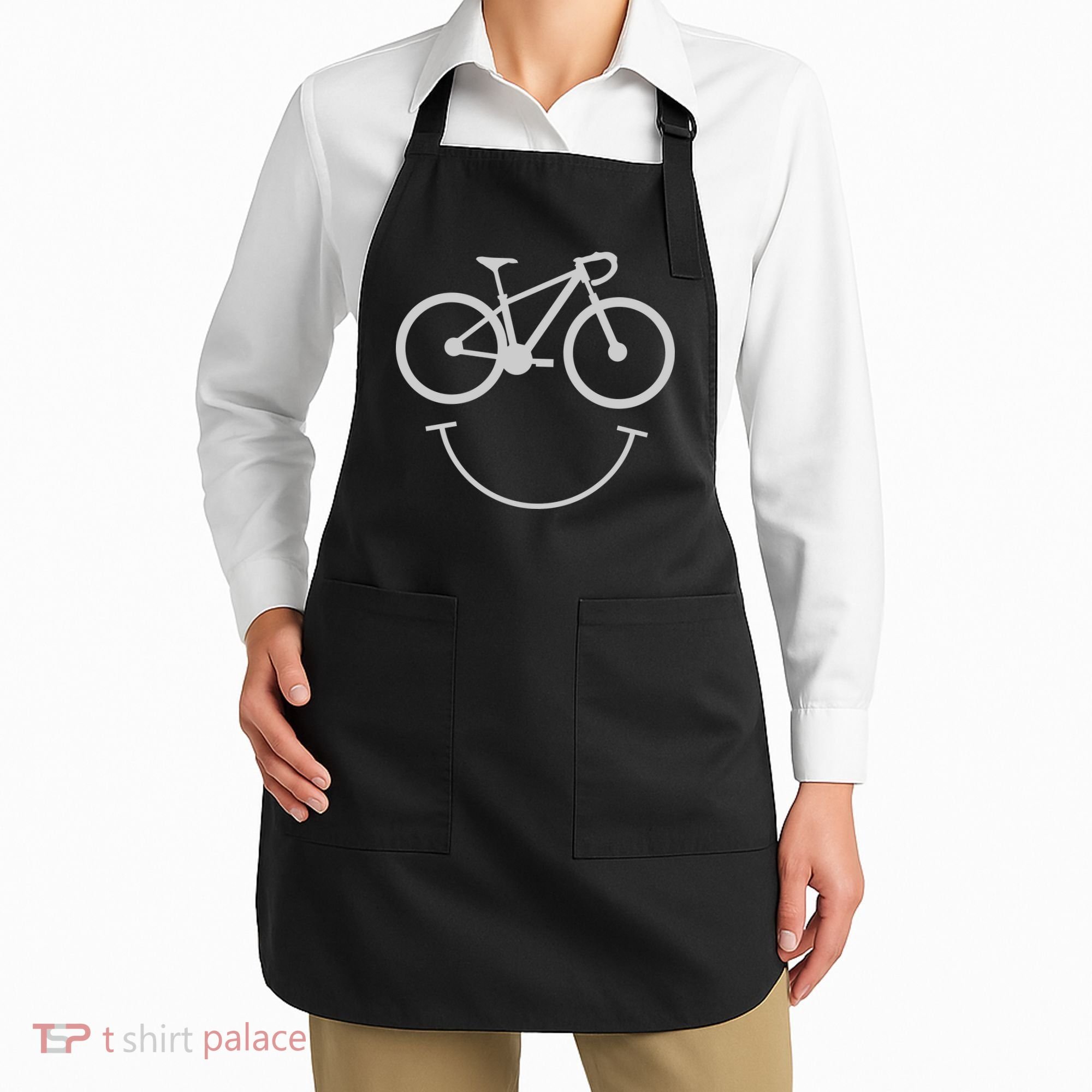 Cute Cycling Happy Face Gift Apron