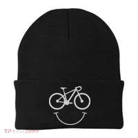 Cute Cycling Happy Face Gift Beanie thumb 0