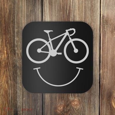 Cute Cycling Happy Face Gift Coaster