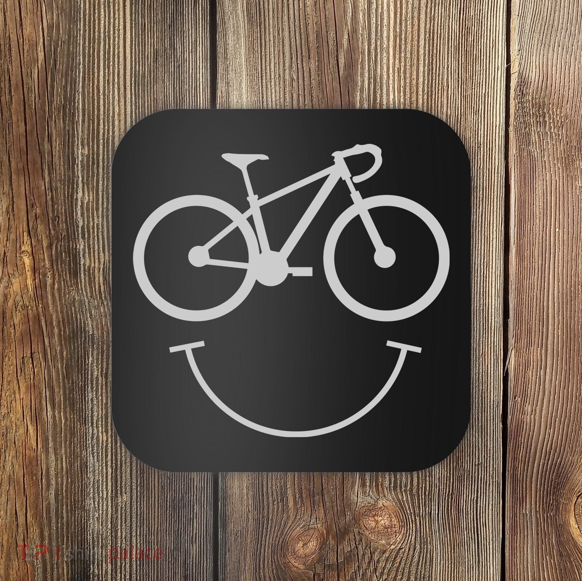 Cute Cycling Happy Face Gift Coaster