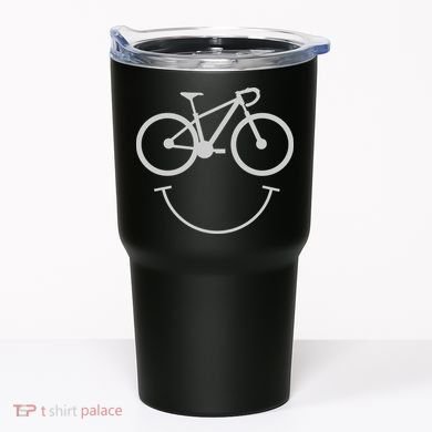 Cute Cycling Happy Face Gift Tumbler