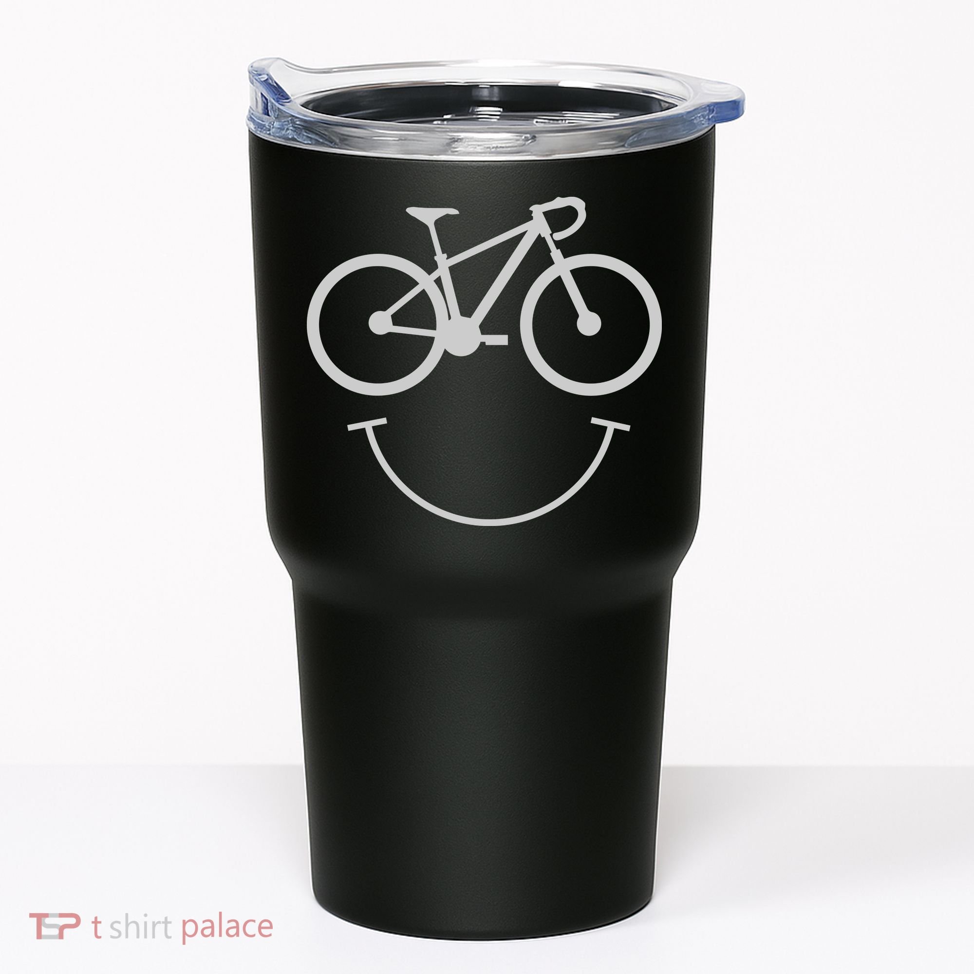 Cute Cycling Happy Face Gift Tumbler