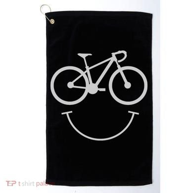 Cute Cycling Happy Face Gift Golf Towel