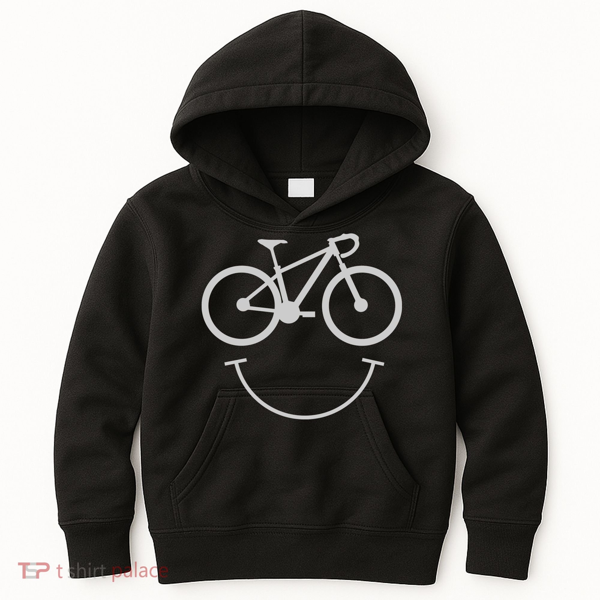 Cute Cycling Happy Face Gift Kids Hoodie