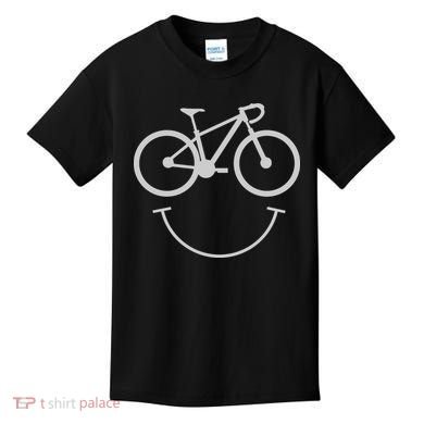 Cute Cycling Happy Face Gift Kids T-Shirt