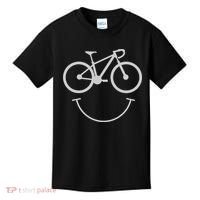 Cute Cycling Happy Face Gift Kids T-Shirt thumb 0