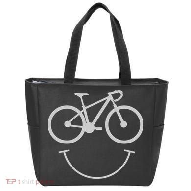 Cute Cycling Happy Face Gift Tote Bag