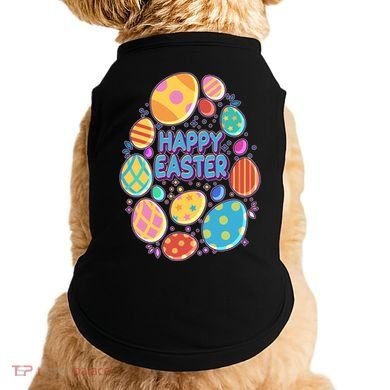 Cute Colorful Happy Easter Eggs Doggie Tank