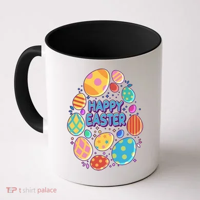 Cute Colorful Happy Easter Eggs Coffee Mug