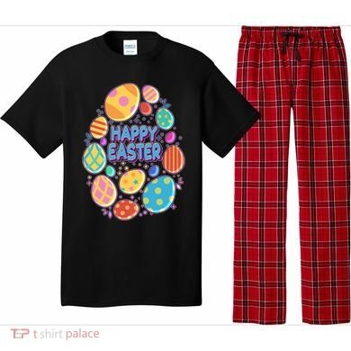 Cute Colorful Happy Easter Eggs Pajama Set
