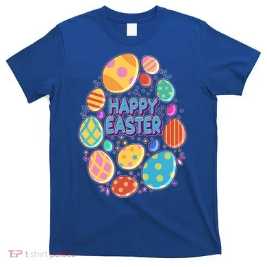 Cute Colorful Happy Easter Eggs T-Shirt