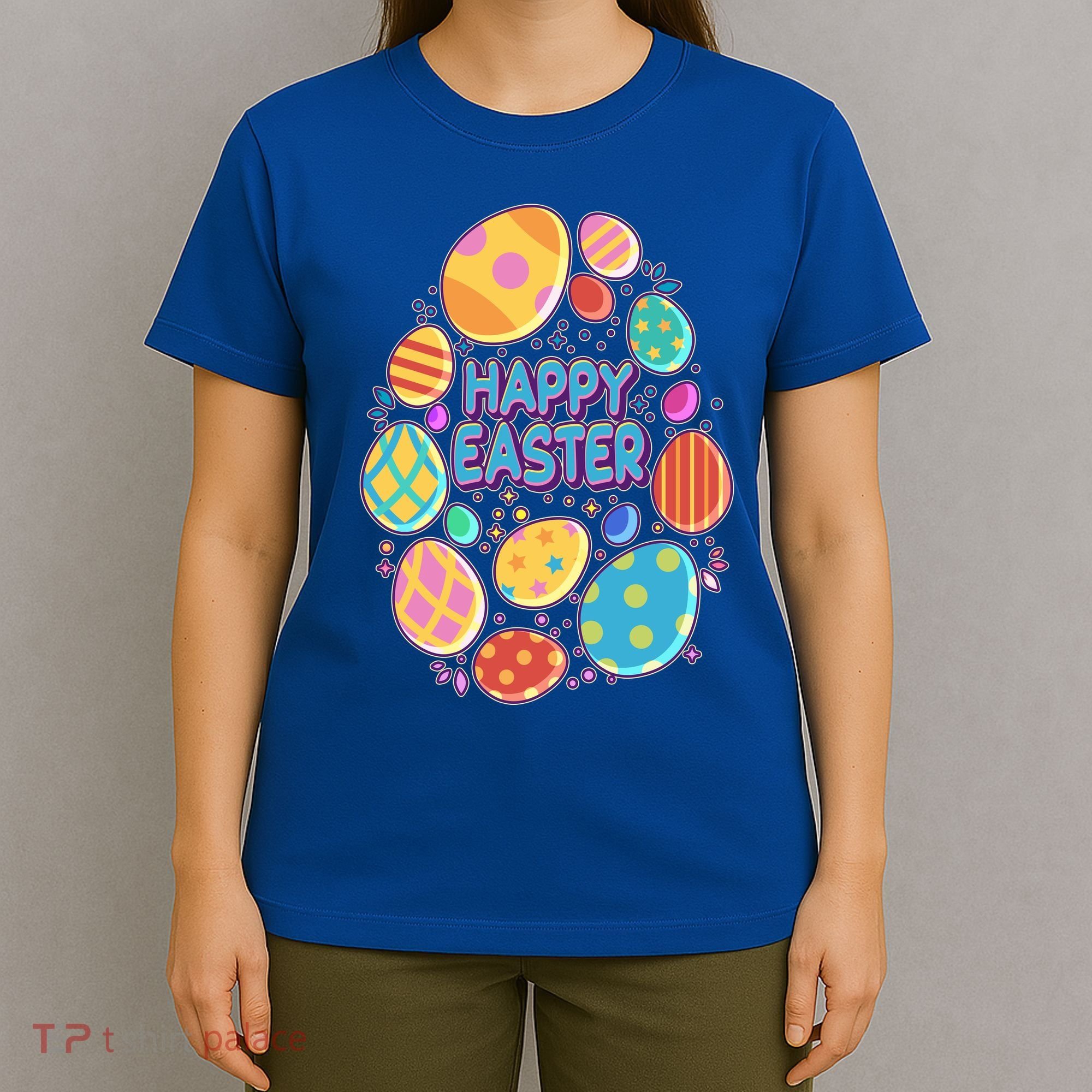 Cute Colorful Happy Easter Eggs T-Shirt